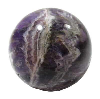 Chevron Amethyst Sphere | Crystal Carvings | Polished Crystal Spheres