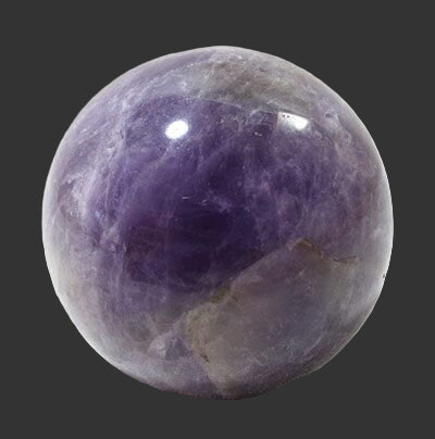 Chevron Amethyst Sphere | Crystal Carvings | Polished Crystal Spheres