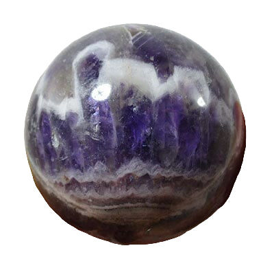 Chevron Amethyst Sphere | Crystal Carvings | Polished Crystal Spheres