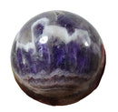 Chevron Amethyst Sphere | Crystal Carvings | Polished Crystal Spheres