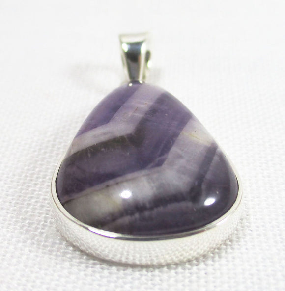 Chevron Amethyst Crystal Tear Drop Pendant | Crystal Jewellery | Crystal Pendants