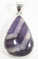 Chevron Amethyst Crystal Tear Drop Pendant | Crystal Jewellery | Crystal Pendants