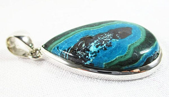 Chrysocolla Malachite Crystal Drop Pendant | Crystal Jewellery | Crystal Pendants