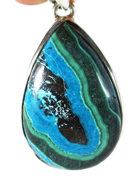 Chrysocolla Malachite Crystal Drop Pendant | Crystal Jewellery | Crystal Pendants