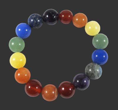 Chunky Chakra Crystal Power Bead Bracelet | Crystal Jewellery | Gemstone Bracelets