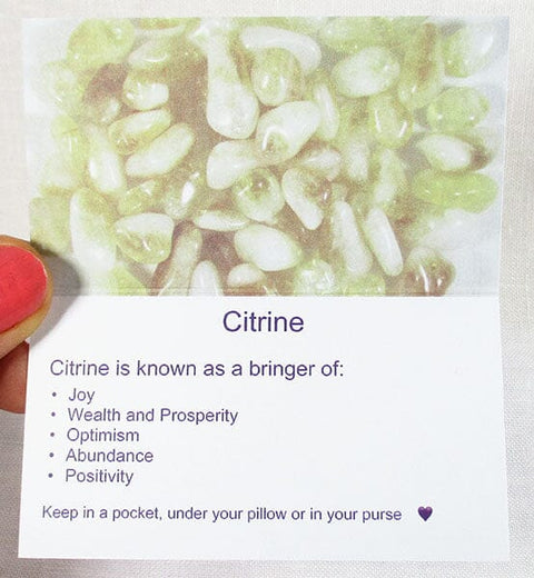 Citrine Healing Crystals Properties Card Only Others > Books & Greeting Cards