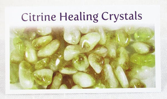 Citrine Healing Crystals Properties Card Only | Books & Greeting Cards