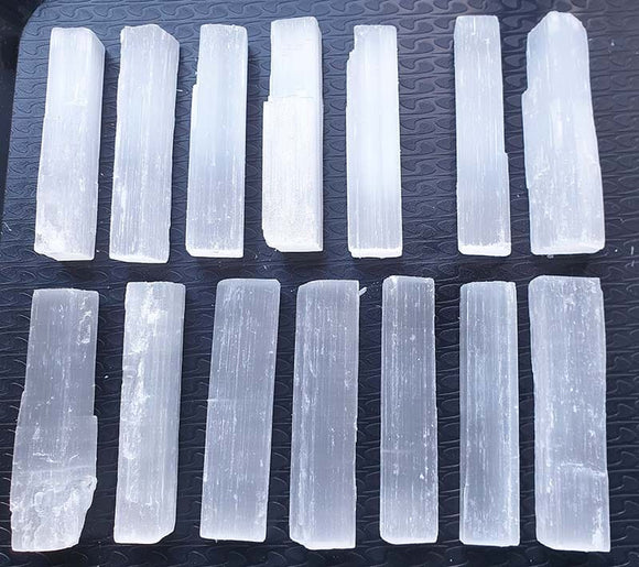 Cleanse and Protect Jar of Rough Selenite crystal Rods 1KG | Natural Crystals | Raw Crystal Chunks