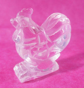 Clear Quartz Cockeral | Crystal Carvings | Carved Crystal Animals