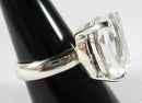 Clear Quartz Crystal Irregular Faceted Ring (Size Q) | Crystal Jewellery | Gemstone Rings