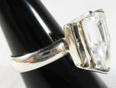 Clear Quartz Irregular Faceted Ring (Size Q) | Crystal Jewellery | Gemstone Rings
