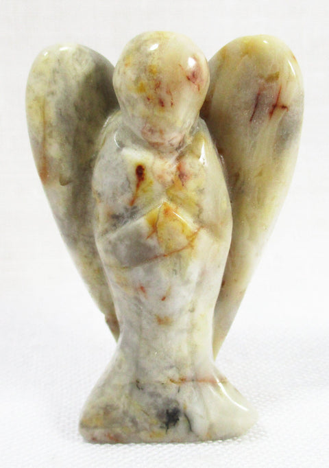 Crazy Lace Agate Angel (Large) Crystal Carvings > Crystal Angels