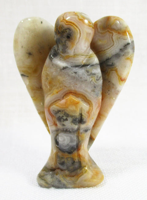Crazy Lace Agate Angel (Large) Crystal Carvings > Crystal Angels