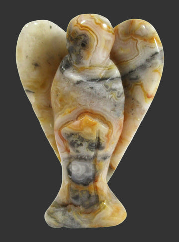 Crazy Lace Agate Angel (Large) | Crystal Carvings | Crystal Angels