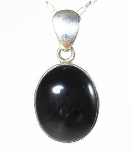 Dainty Black Onyx Pendant | Crystal Jewellery | Crystal Pendants