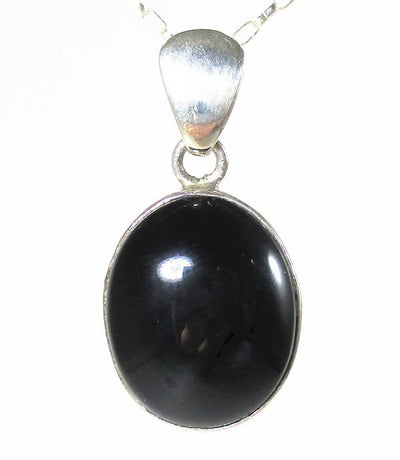 Dainty Black Onyx Pendant | Crystal Jewellery | Crystal Pendants