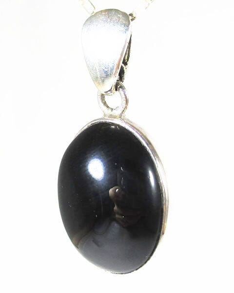 Dainty Black Onyx Pendant - Crystal Jewellery > Crystal Pendants