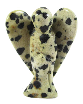 Dalmation Jasper Guardian Angel | Crystal Carvings | Crystal Angels