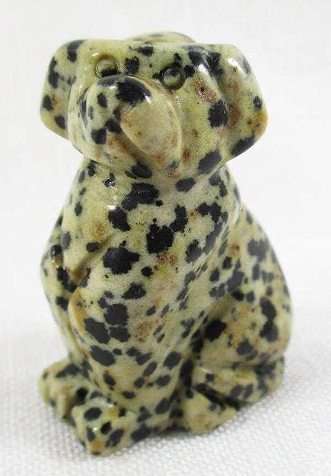 Dalmation Jasper Dog Crystal Carvings > Carved Crystal Animals