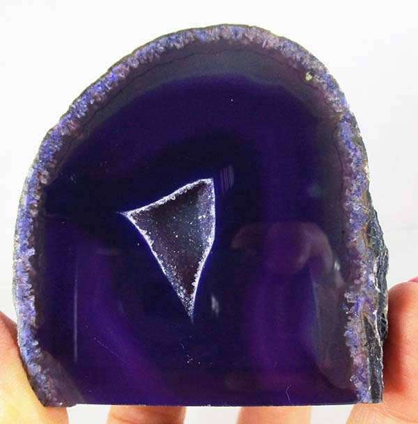 Dark Purple Agate Standing Geode - 1