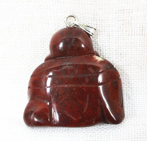 Dark Red Jasper Buddha Pendant | Crystal Jewellery | Crystal Pendants