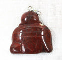 Dark Red Jasper Buddha Pendant - 3