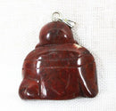 Dark Red Jasper Buddha Pendant | Crystal Jewellery | Crystal Pendants