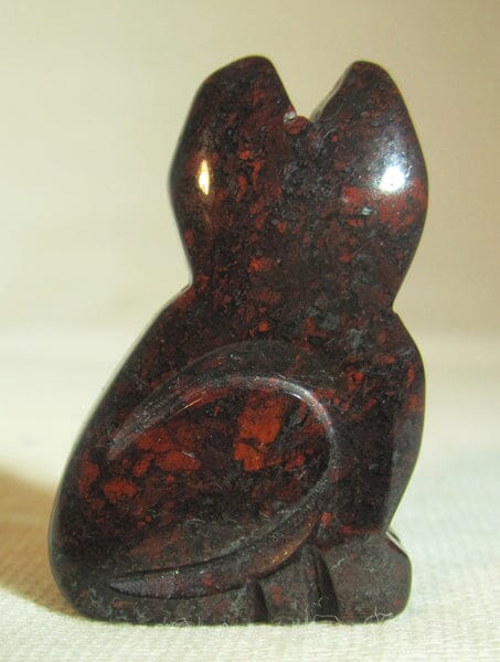 Dark Red Jasper Cat Crystal Carvings > Carved Crystal Animals