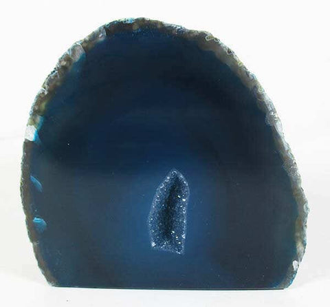 Deep Turquoise Standing Agate Geode Natural Crystals > Crystal Geodes