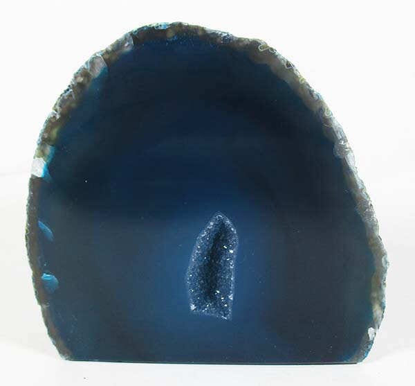 Deep Turquoise Standing Agate Geode - Natural Crystals > Crystal Geodes