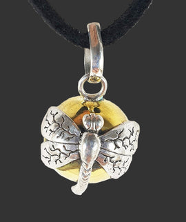 Dragonfly Spirit Calling Bell Necklace | Crystal Jewellery | Crystal Pendants