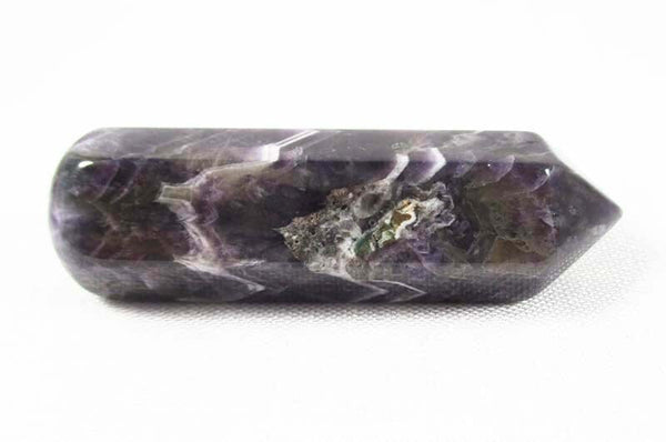 Faceted Chevron Amethyst Wand - 3