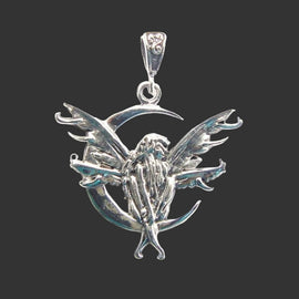 Fairy Moon Silver Pendant | Crystal Jewellery | Crystal Pendants