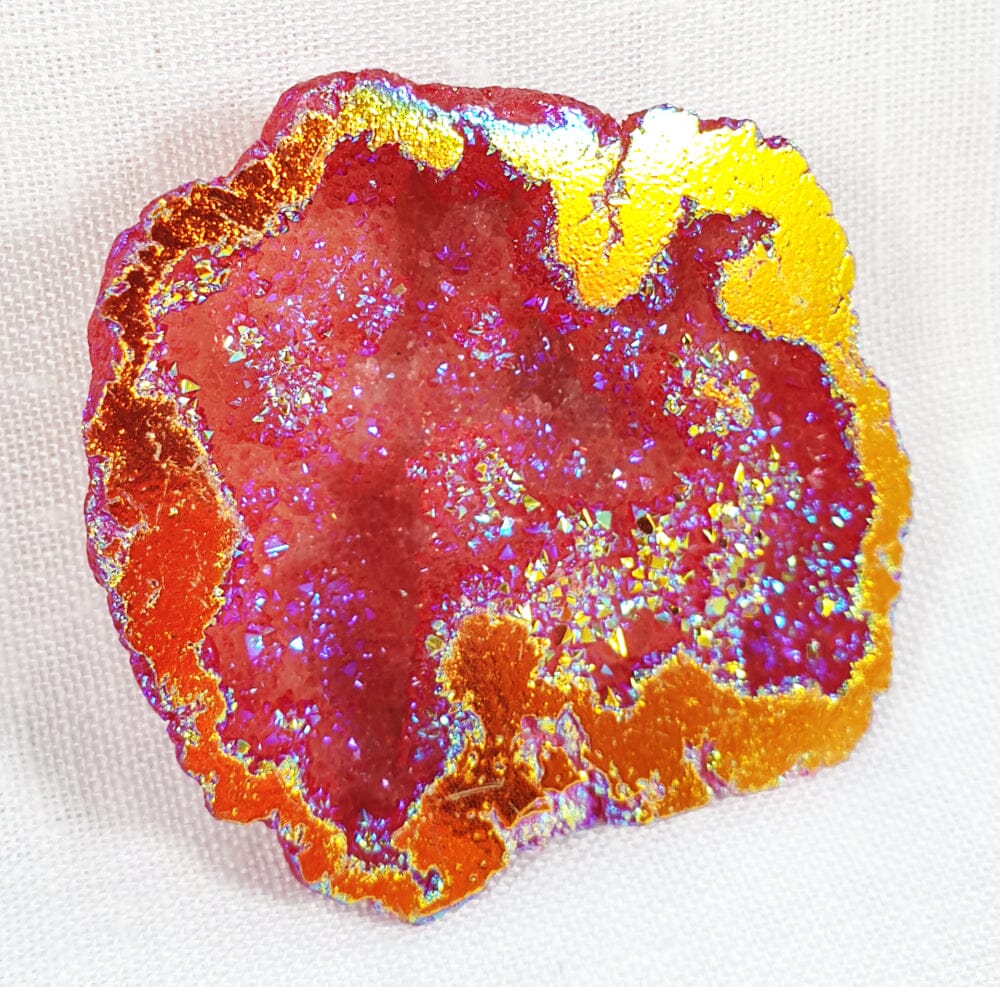 Fire Aura Quartz Geode - Natural Crystals > Crystal Geodes