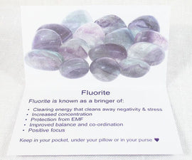 Fluorite Healing Crystals Properties Card Only | Books & Greeting Cards