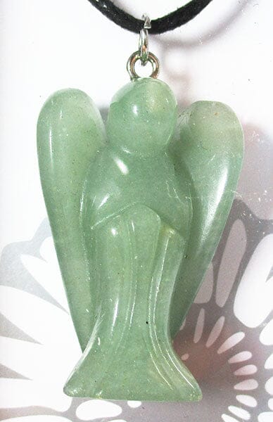 Green Aventurine Angel Pendant Crystal Jewellery > Angel Pendants