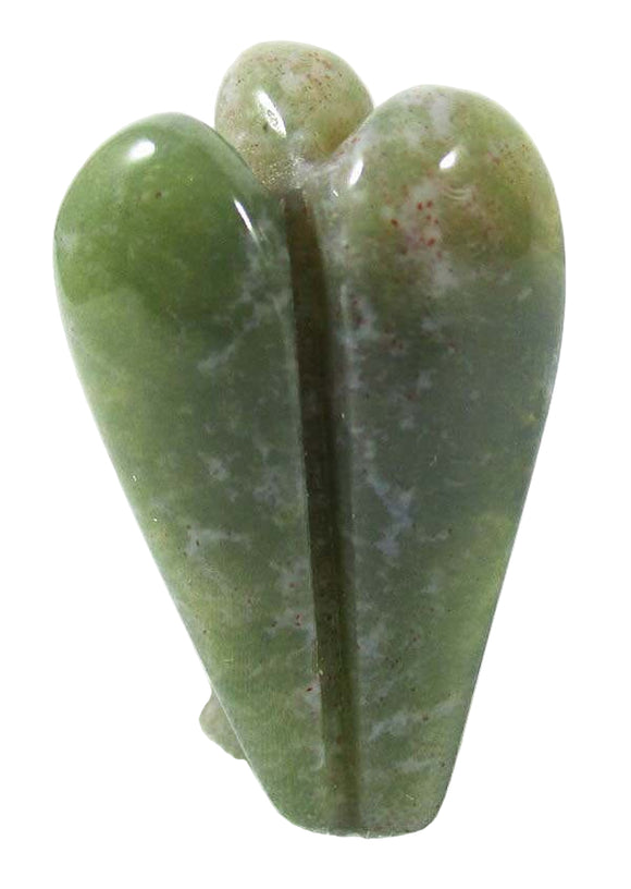 Green Jasper Guardian Angel (Small) | Crystal Carvings | Crystal Angels