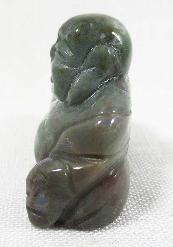 Green Jasper Stone Buddha (Small) | Crystal Carvings | Hand Carved Buddhas