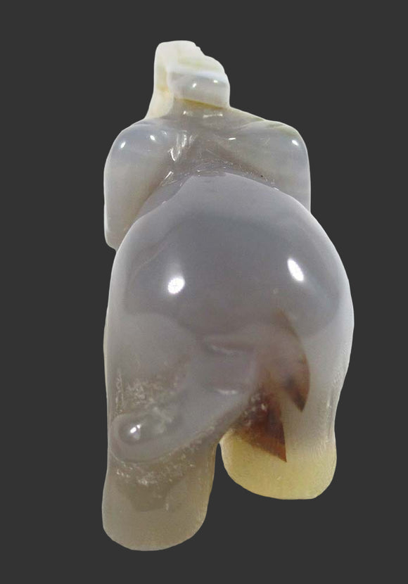 Grey Agate Elephant | Crystal Carvings | Carved Crystal Animals