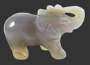 Grey Agate Elephant | Crystal Carvings | Carved Crystal Animals