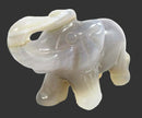 Grey Agate Elephant | Crystal Carvings | Carved Crystal Animals