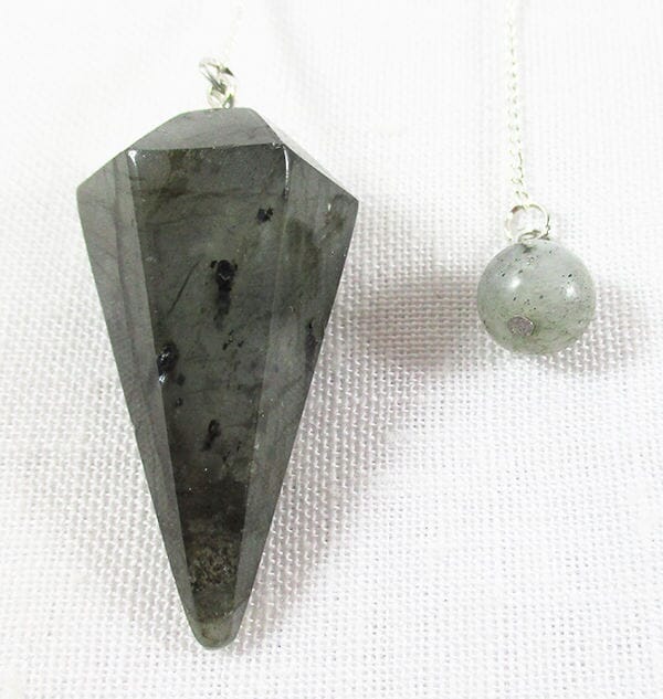 Grey Labradorite Pendulum - 1