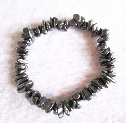 Haematite Chip Bracelet Crystal Jewellery > Gemstone Bracelets