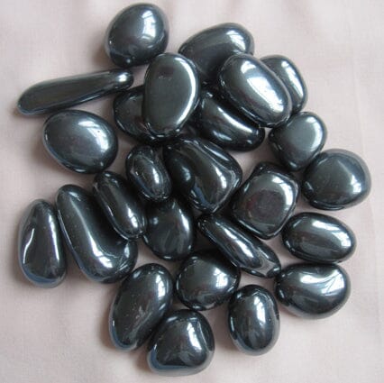 Haematite Healing Crystal Tumble Stones (x3) | Cut & Polished Crystals | Polished Crystal Tumble Stones