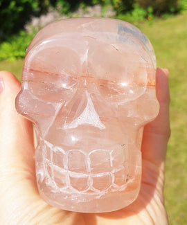 Haematoid Quartz Skull | Crystal Carvings | Polished Crystal Spheres