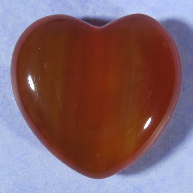 carved carnelian heart
