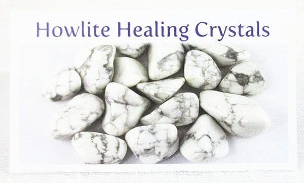 Howlite Healing Crystals Properties Card Only | Books & Greeting Cards ...