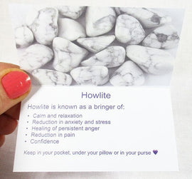 Howlite Healing Crystals Properties Card Only | Books & Greeting Cards