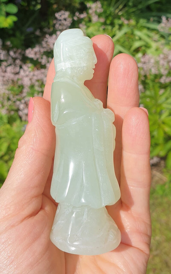 New Jade Kuan Yin  Statue | Crystal Carvings | Crystal Angels