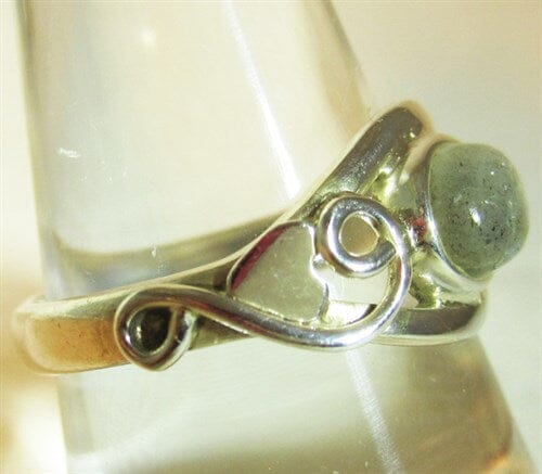 Labradorite Celtic Ring (Size 0) - Crystal Jewellery > Gemstone Rings